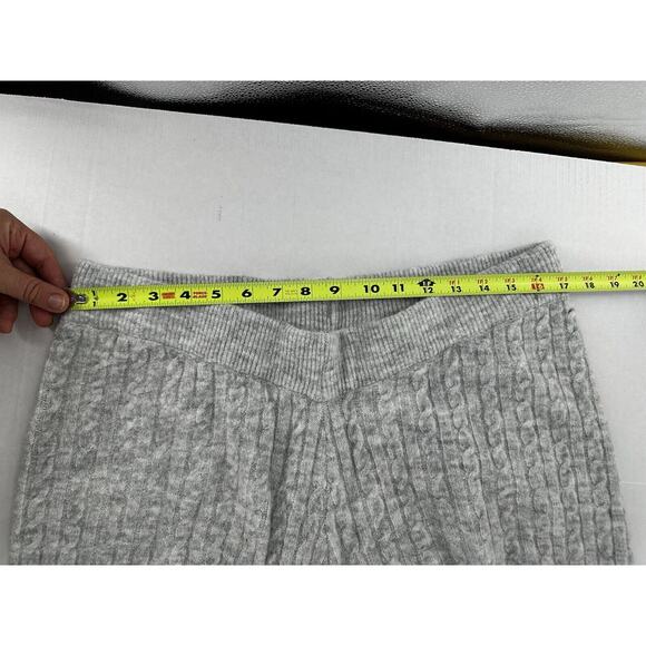 New York & Co Knit Lounge Set Sz XL Cableknit Soft Grey Tank Wide Leg Pants New - Picture 15 of 16